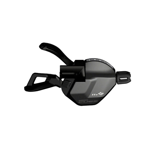 Shimano CUES SL-U8000 MTB trigger shifters with 11-speed I-spec II black design for mountain biking.