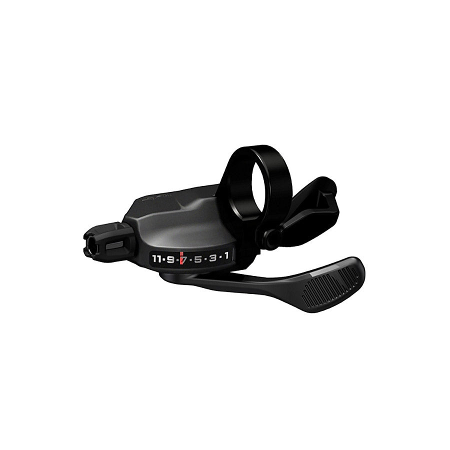 Shimano CUES SL-U8000 MTB trigger shifters with 11-speed I-spec II black bike component for mountain biking.