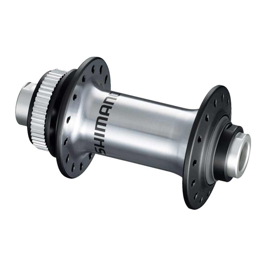 Shimano Ultegra HB/FH-RS770 disc hub set with silver rear hub, 28-hole, 12mm thru-axle, for road bikes.