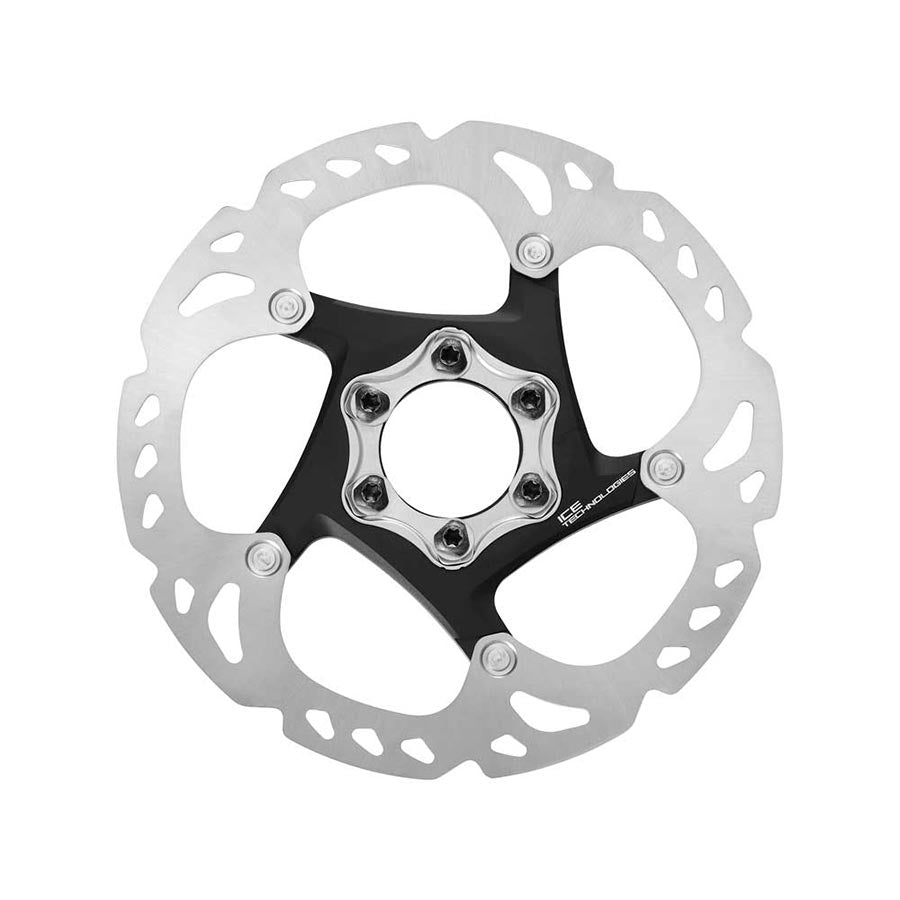 Shimano SM-RT86 203mm disc rotor for bicycle brake system, with vented design and ISO 6-bolt mounting.