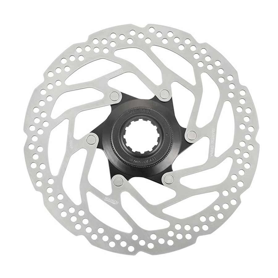 Shimano SM-RT30 180mm center-lock disc rotor for bike braking systems, shown with mounting surface and rotor fins.