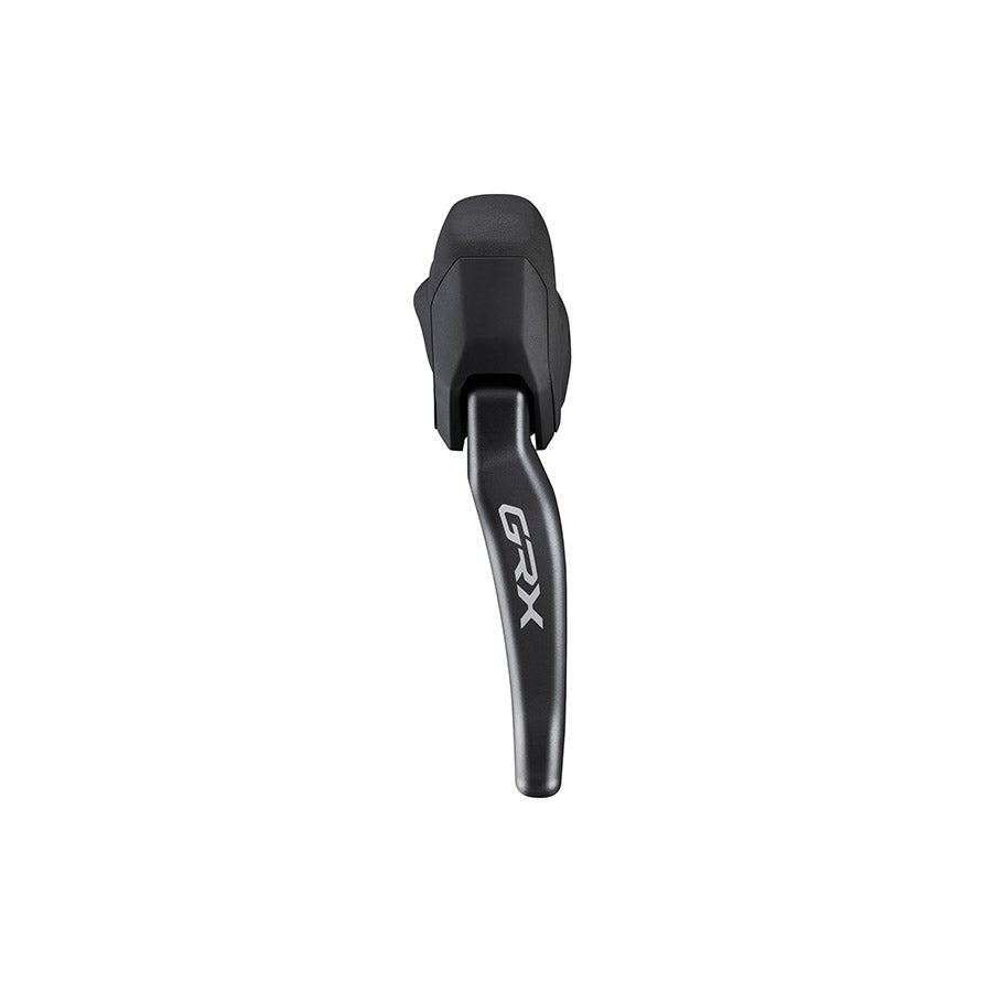 Shimano GRX Di2 ST-RX825 road shifter-brake lever in black, showing front view with gear and brake controls.