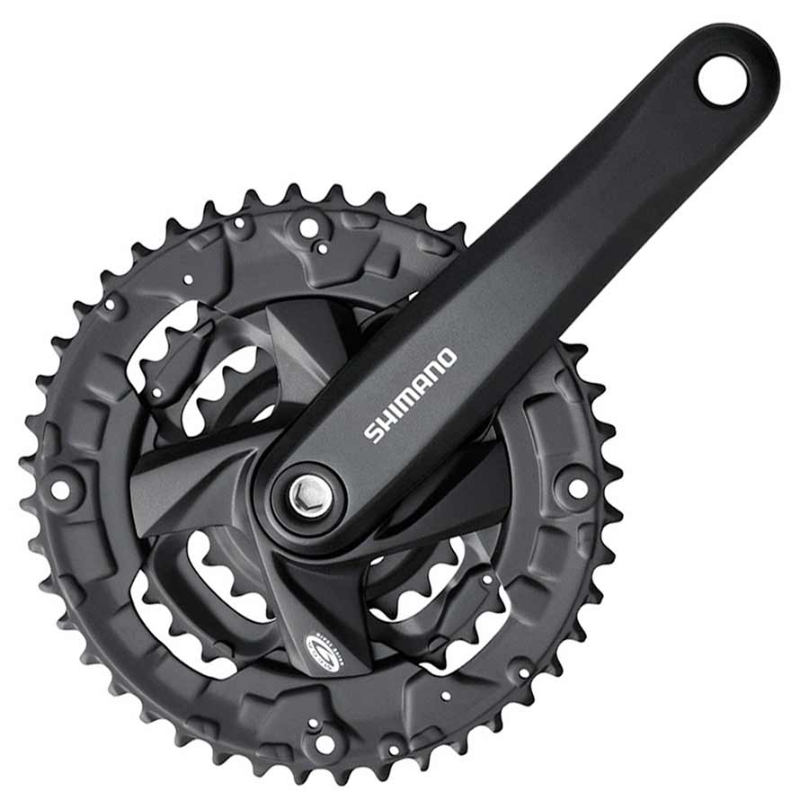 Shimano Altus FC-M371 MTB crankset with 170mm arms, 22-32-44T chainrings, black finish, square taper BCD 64/104mm