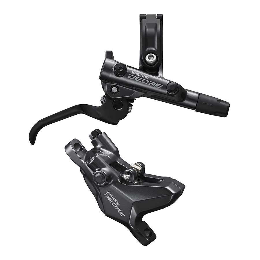 Shimano Deore BL-M6100 hydraulic disc brake front post mount for MTB, black brake lever and caliper not included.