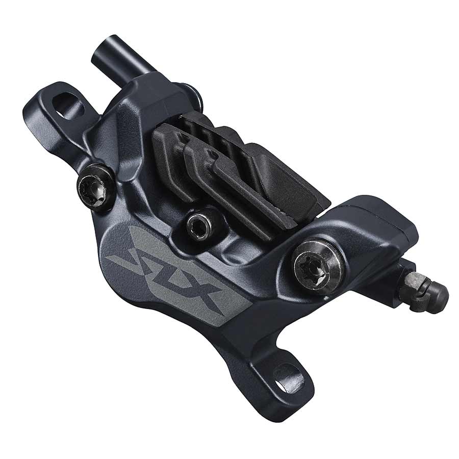 Shimano SLX BL-M7100 / BR-M7120 MTB hydraulic disc brake set with front post mount, black finish, includes caliper and lever, 444g