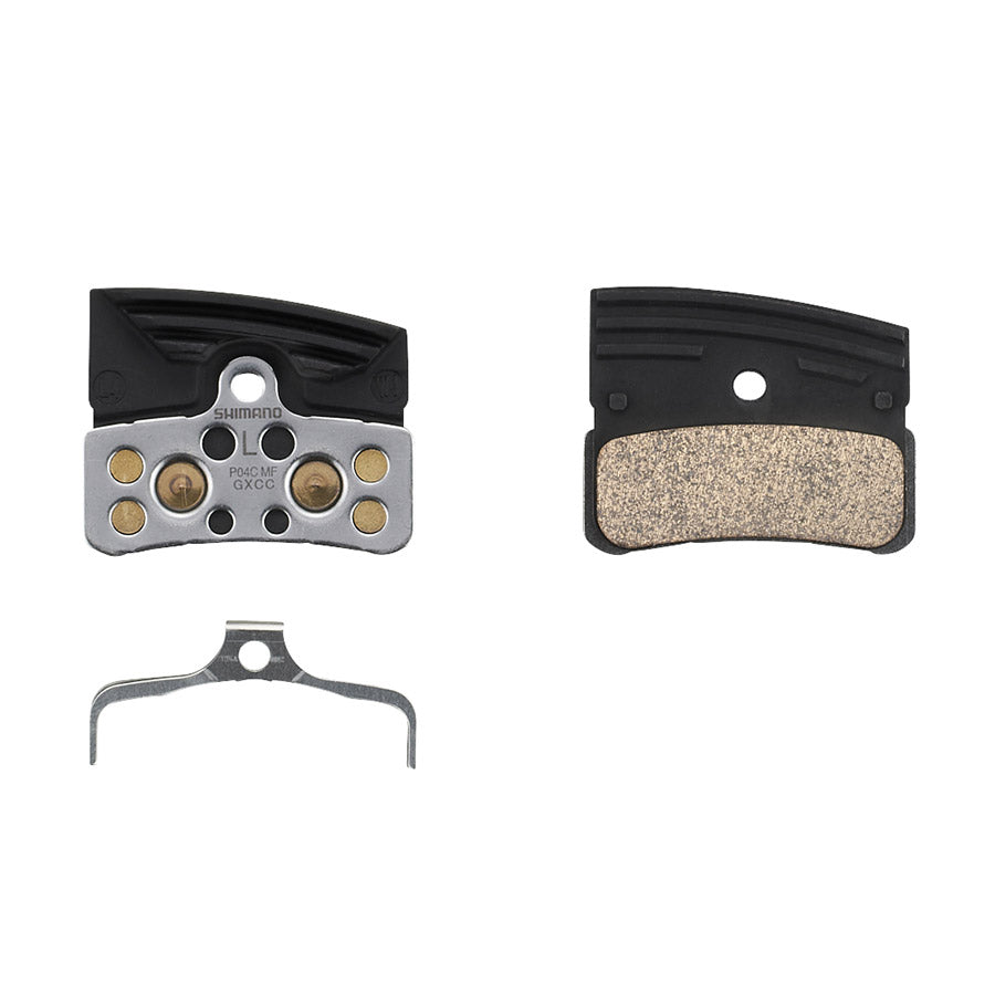 Shimano P-Type disc brake pads, resin material, designed for reliable bike braking performance, shown in the image.