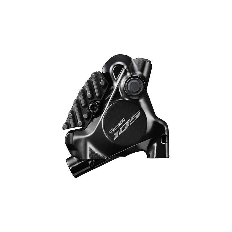 Shimano BR-R7170 road hydraulic disc brake front flat mount in black, showcasing sleek design and brake caliper.