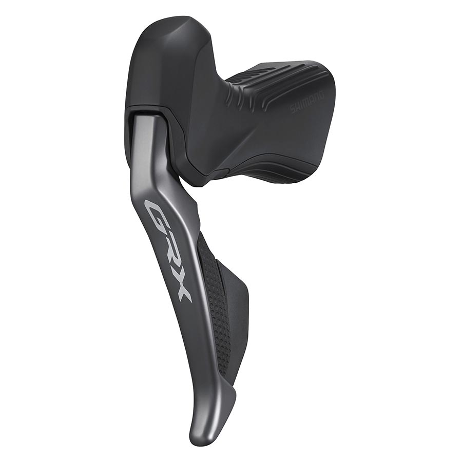 Shimano GRX ST-RX815 road shifter-brake lever in black, ergonomic design for gravel and adventure cycling.