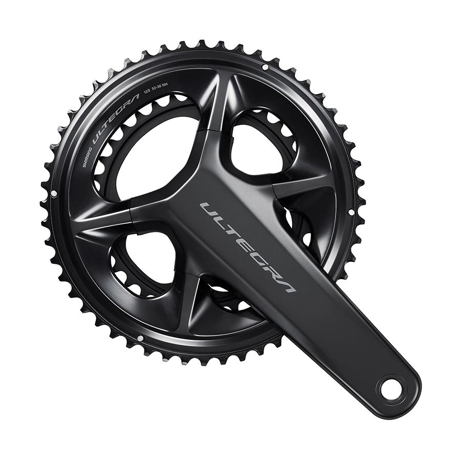 Shimano Ultegra FC-08 road and track crankset with 34-50T chainrings, hollowtech II design, 165mm black crank arms