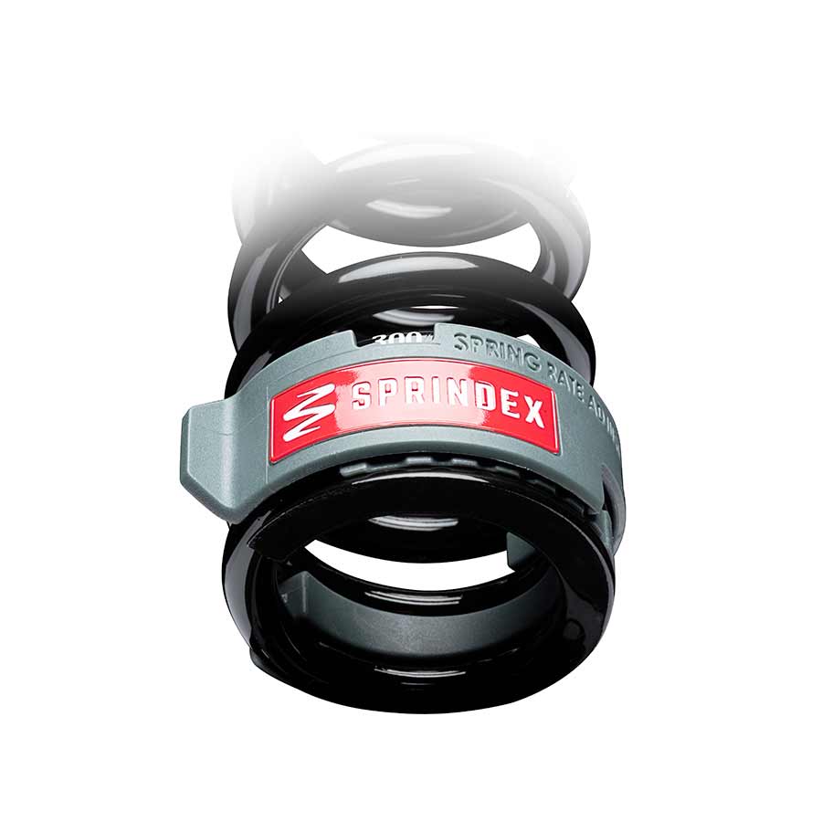 Sprindex shock replacement coil springs in 126x55 size with 380-430lb tension for motorcycle suspension.