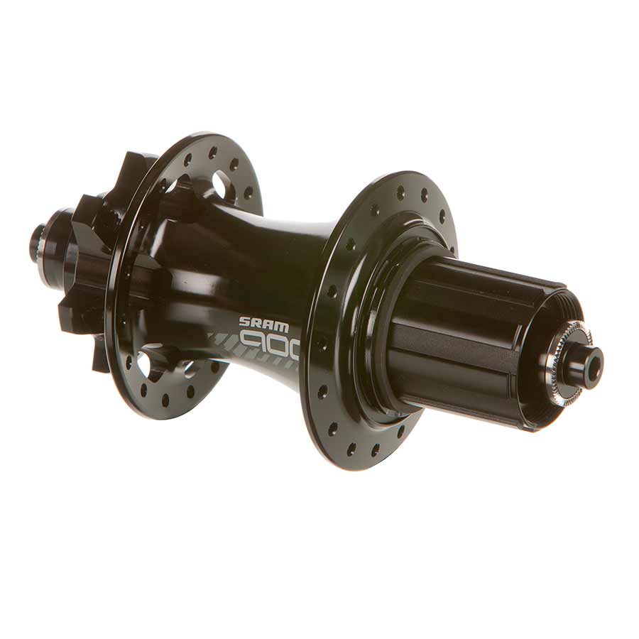 SRAM 900 Disc Hub with 6-bolt rotor mount, front 24h, quick release, 12x100mm and 15x100mm axle sizes, black bike component