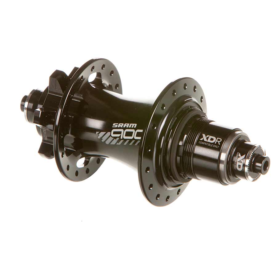 SRAM 900 Disc Hub for bicycles, front 6-bolt disc hub with QR 12x100mm and 15x100mm axle compatibility, black finish