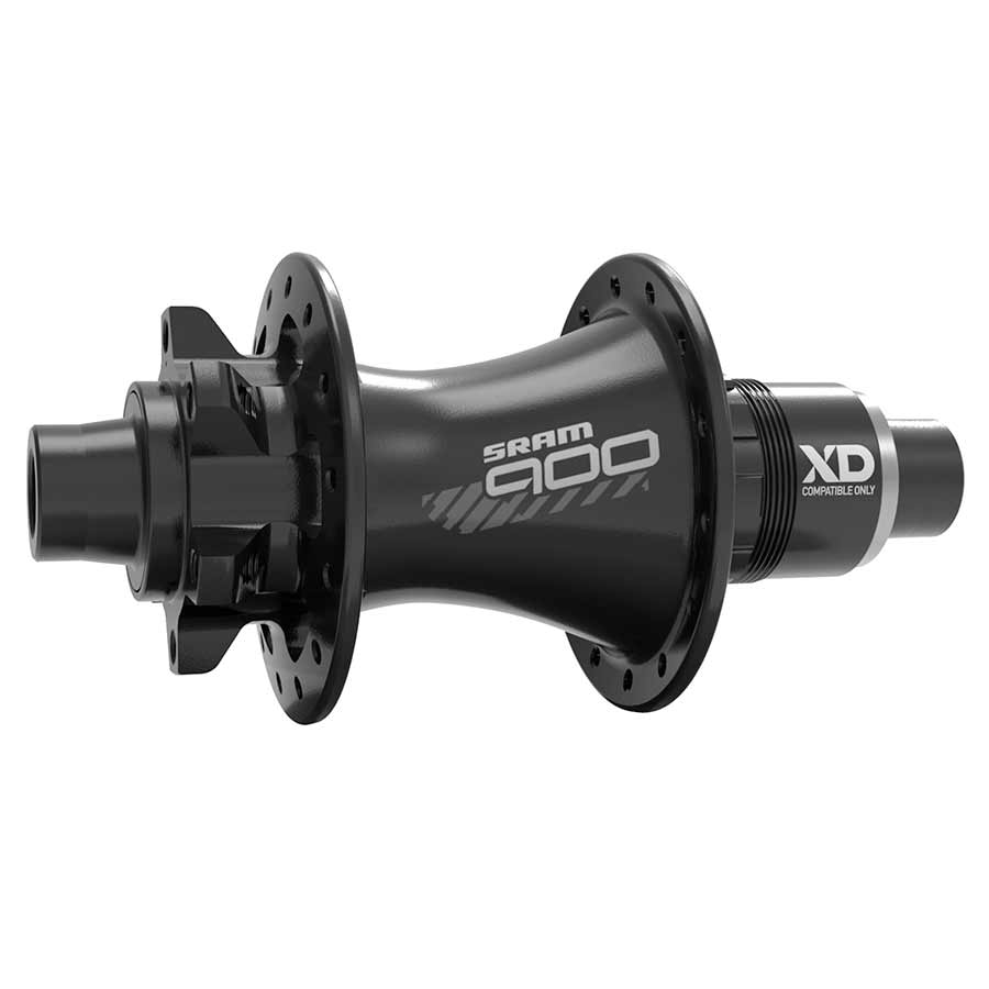 SRAM 900 Disc Hub front 6-bolt with quick-release, 12x100mm or 15x100mm axle, featuring durable disc hub design.