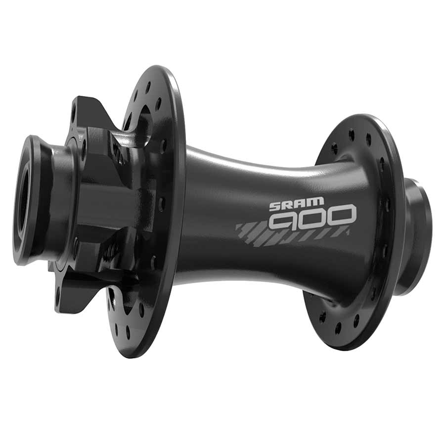 SRAM 900 Disc Hub with 6-bolt rotor mount, front 24h, quick release, 12x100mm and 15x100mm axle options, black finish
