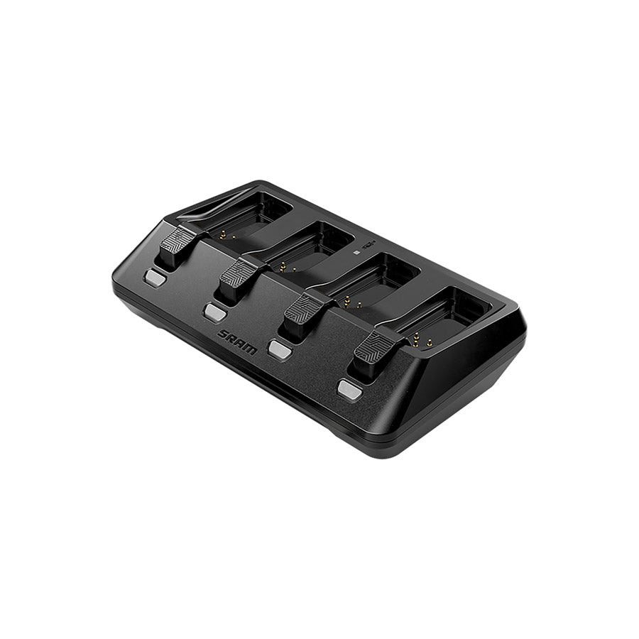 SRAM 4 Port USB-C Battery Charger for electronic shifter parts and accessories, with multiple charging ports and compact design.