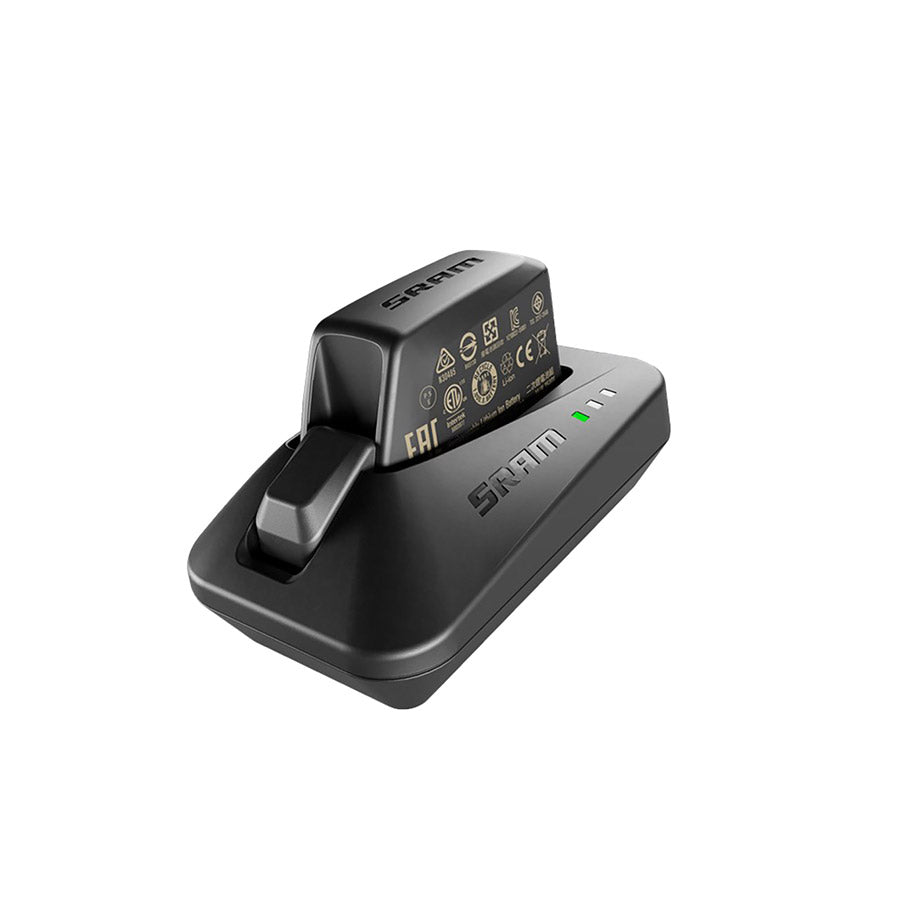 SRAM USB-C battery charger for electronic shifter parts and accessories, compact and compatible with SRAM electronic shifting systems.