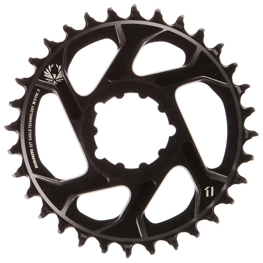 SRAM X-Sync 2 Eagle 6mm Offset 30T aluminum chainring for 12-speed direct mount mountain bike crankset.
