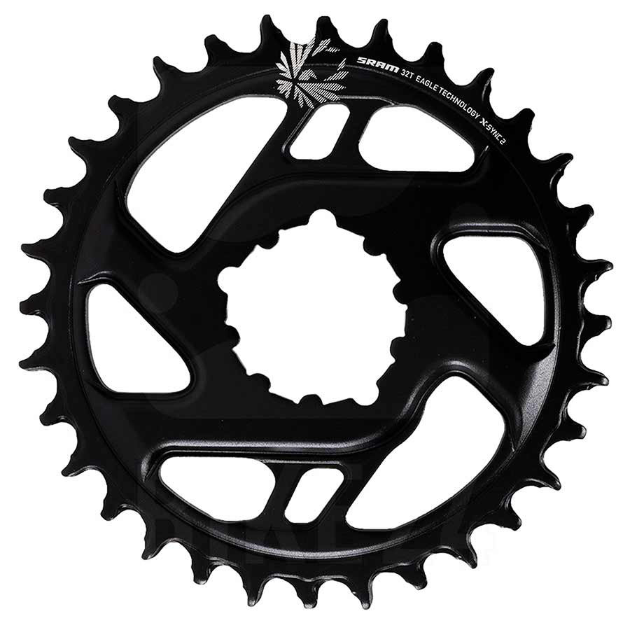 Black SRAM X-Sync 2 30T chainring, 12-speed direct mount, aluminum, 3mm offset, designed for mountain bike cranksets.