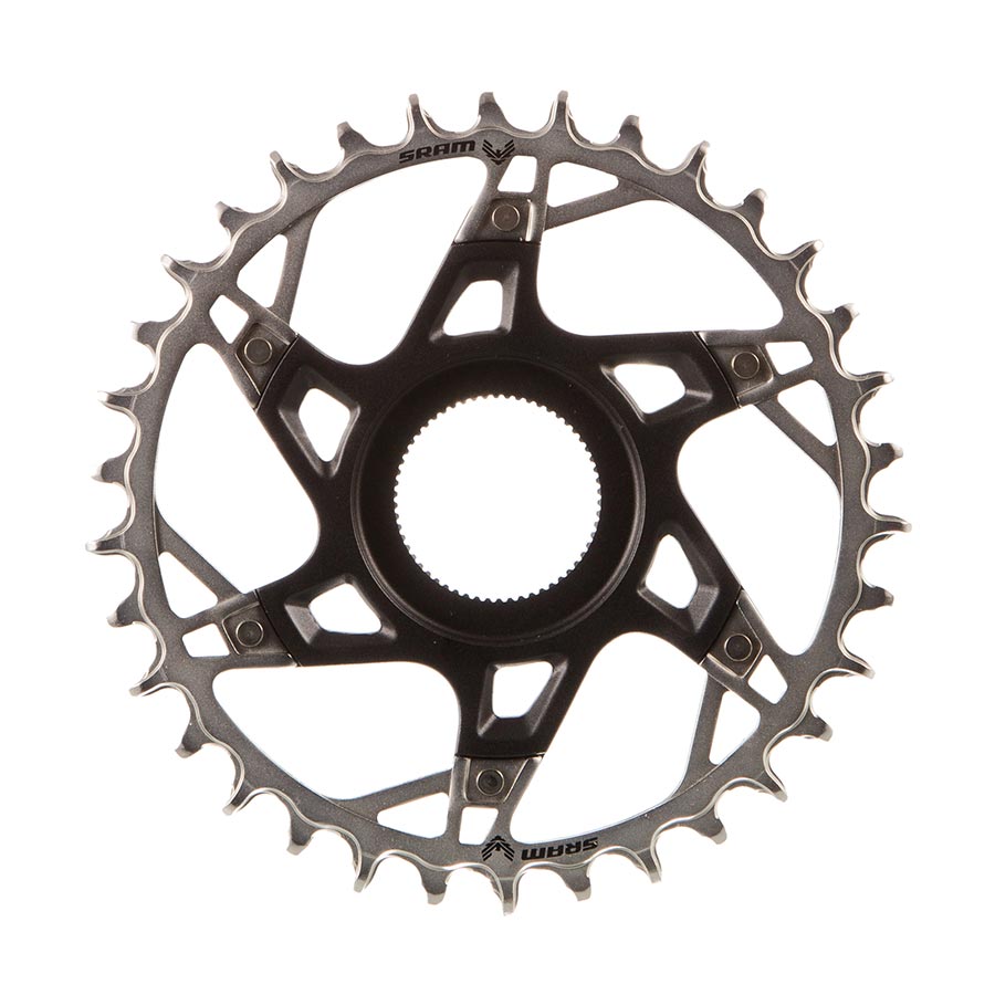 SRAM XX T-Type Fazua chainrings for 12-speed bikes, silver aluminum and steel, direct mount, 32-tooth, BCD compatible