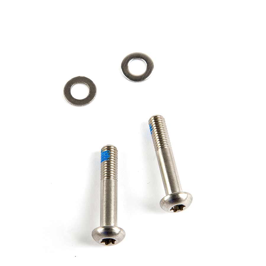 SRAM flat mount bolts for disc brake brackets, T25 size, 15mm length, used as disc brake parts and accessories.