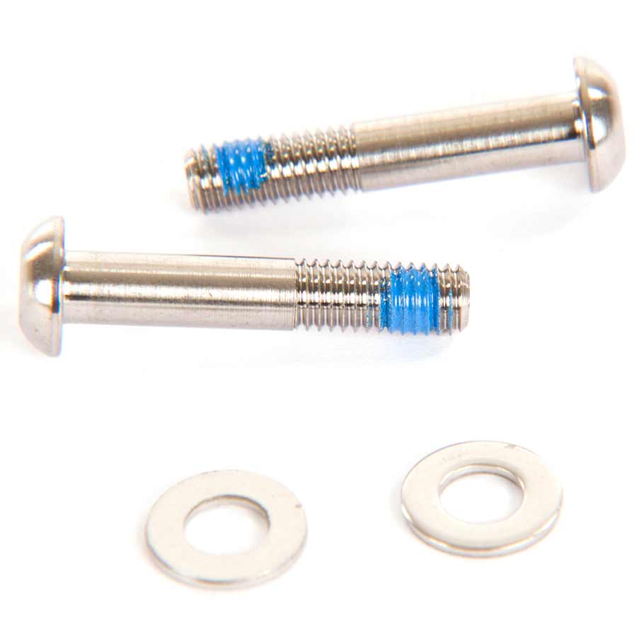 SRAM flat mount bolts for disc brake brackets, T25 size, 15mm length, used as disc brake parts and accessories hardware.