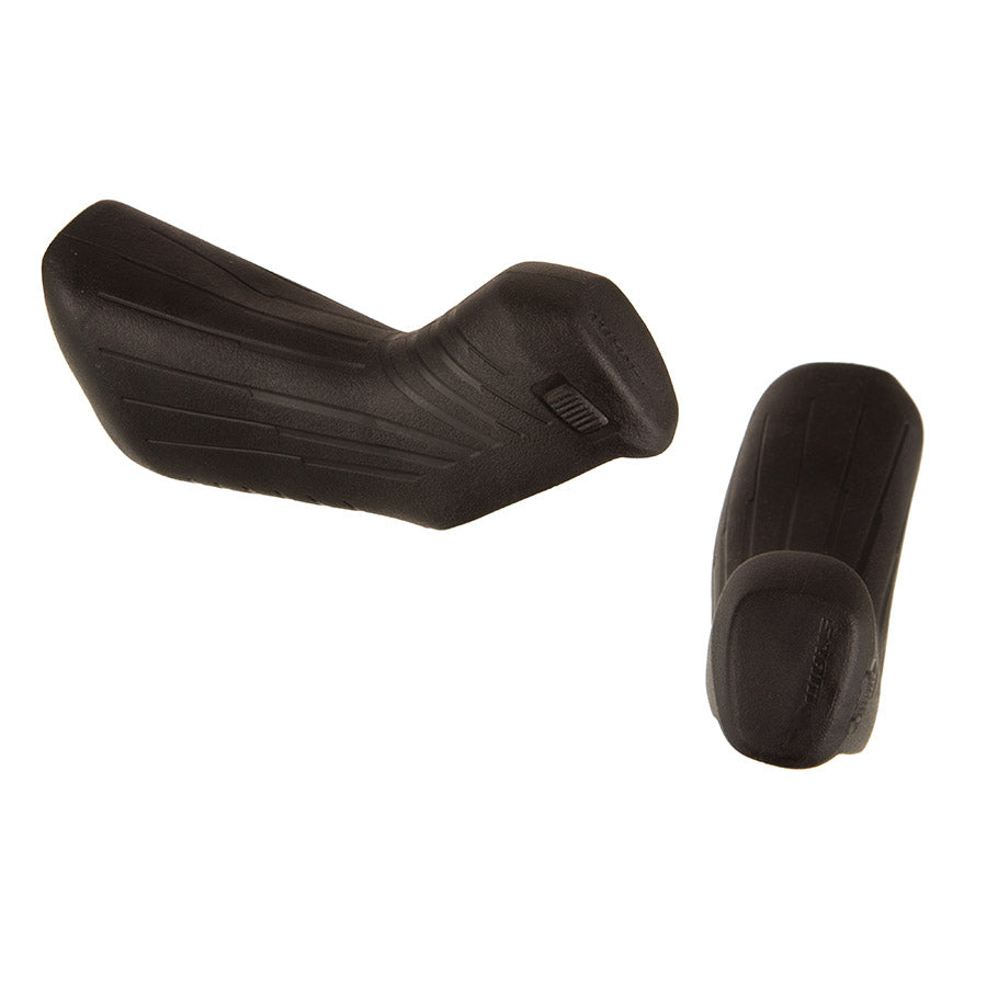 SRAM Force E1 brake hood cover, ergonomic rubber brake hoods for road bike handlebars, black color, close-up view