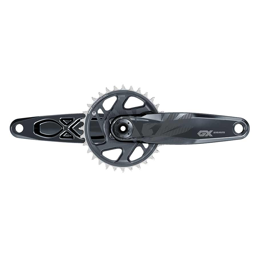SRAM GX Eagle DUB C1 MTB crankset with 32T chainring, black finish, 175mm length, boost spacing, durable mountain bike crankset