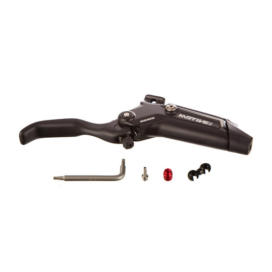 SRAM Motive Bronze A2 hydraulic mountain bike brake lever assembly with ergonomic design and branding visible.