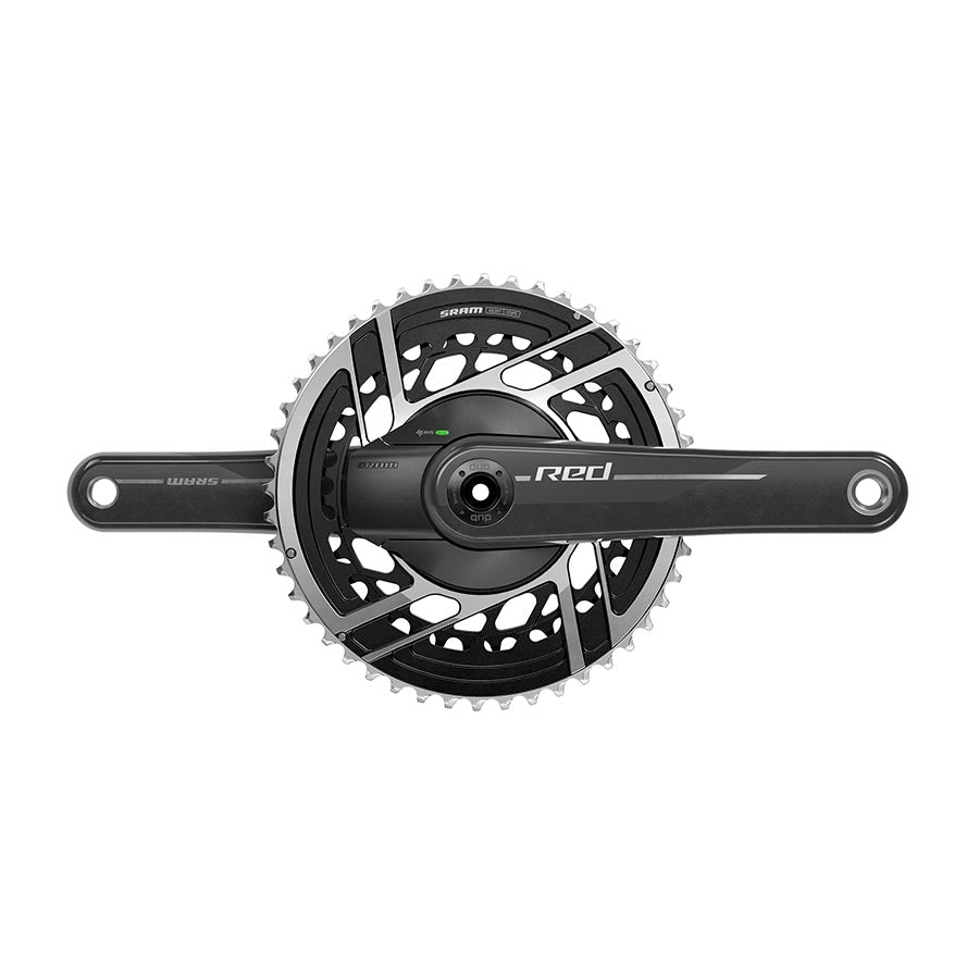 SRAM Red AXS 2x Power Meter E1 crankset with 50-37 chainrings, black DUB bottom bracket, 160mm crank arms, road cycling component