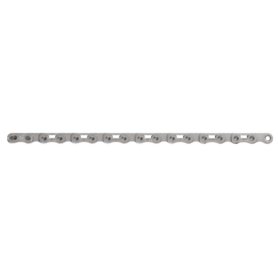 SRAM Rival E1 Flattop chain for bicycles, 11-speed chrome finish, shown on a clean white background.