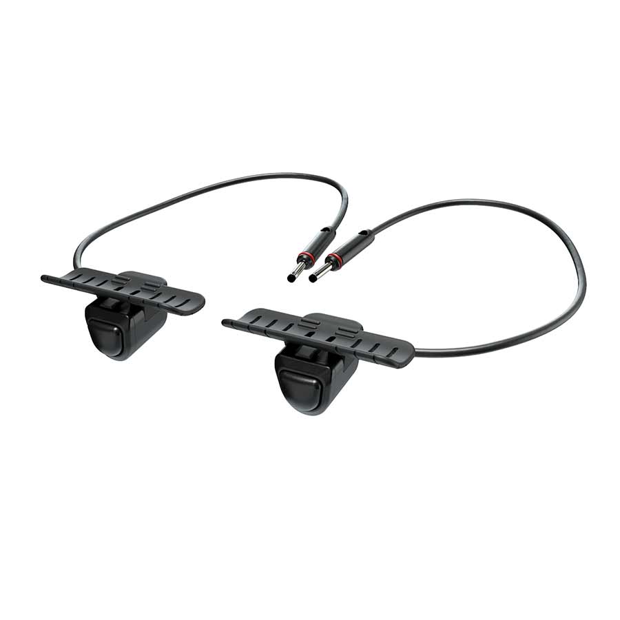Pair of SRAM MultiClics road electronic shifters with 150mm levers, designed for precise gear shifting on road bikes.
