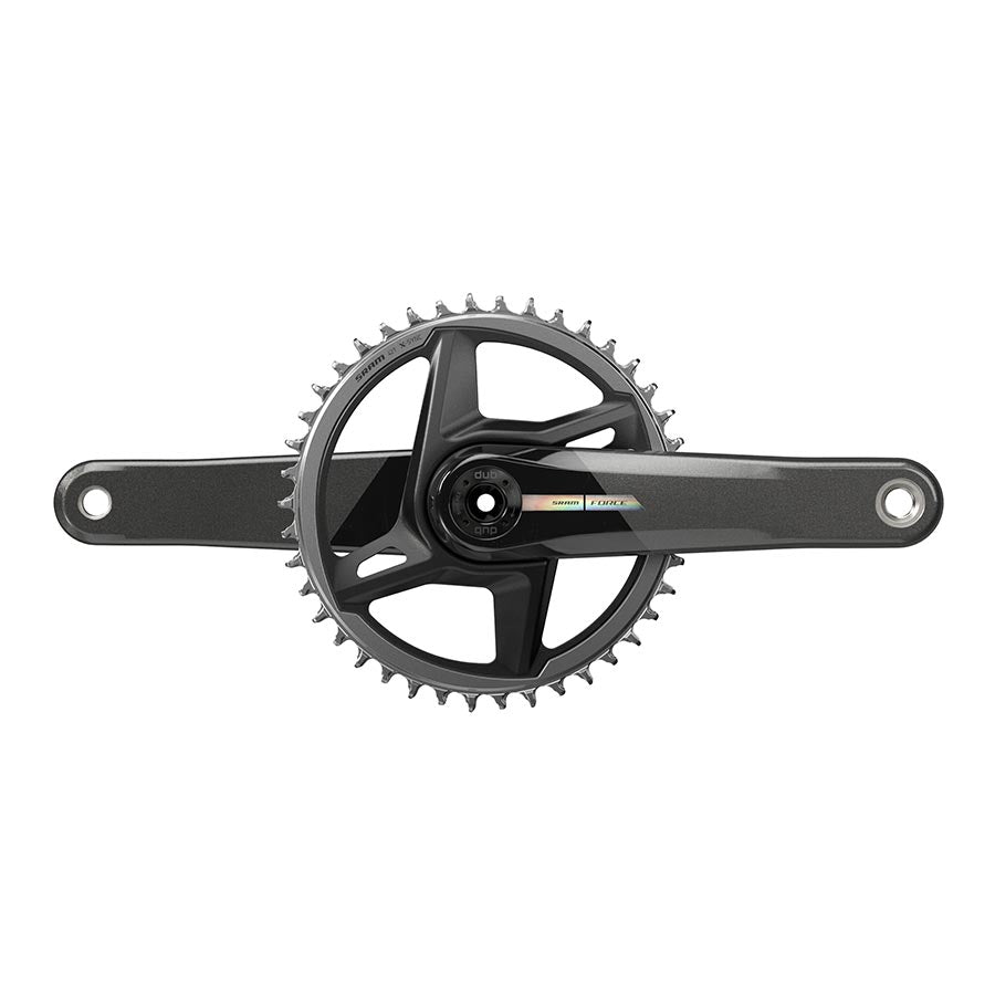 SRAM Force D2 1x Wide road and track crankset in black, 165mm length with disc compatibility and lightweight design