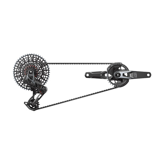 SRAM X0 T-Type Eagle V2 mountain bike derailleur in black with 175mm arm length, designed for durable off-road performance.