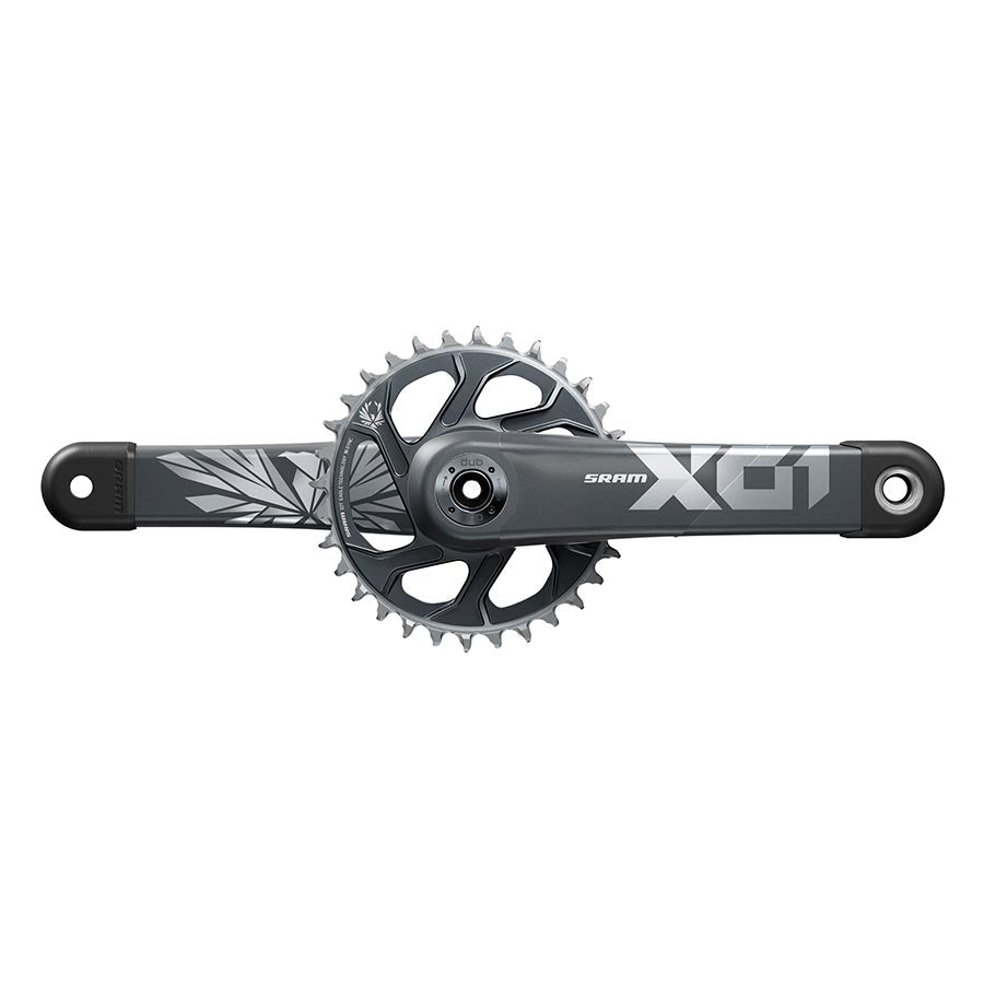 SRAM X01 Eagle DUB C3 MTB crankset with 32T chainring, 175mm red boost crankarms, durable aluminum construction for mountain biking.