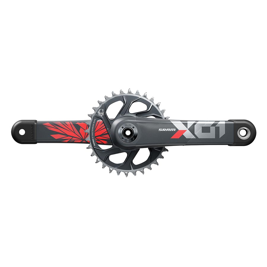 SRAM X01 Eagle DUB C3 MTB crankset with 32T chainring, 175mm length, red finish, boost spacing, for mountain biking.