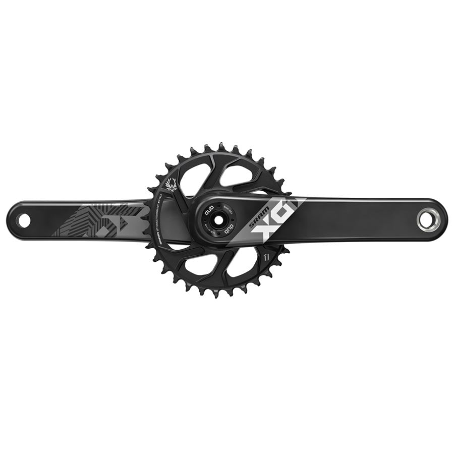 SRAM X01 Eagle DUB C3 MTB crankset with 32T chainring, 175mm length, red color, Boost spacing, durable bike drivetrain component