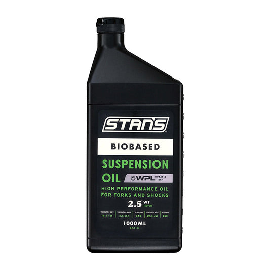 Stans No Tubes BioBased Suspension Oil 2.5WT 1L biodegradable non-toxic suspension oil for bike maintenance