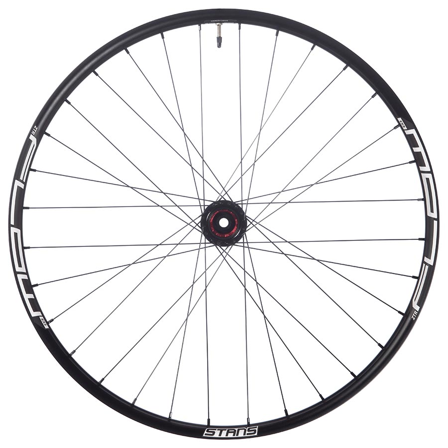 Stans No Tubes Flow EX3 mountain bike wheels, 27.5-inch, front, 32 spokes, 15mm thru-axle, Boost disc, 6-bolt rotor mount
