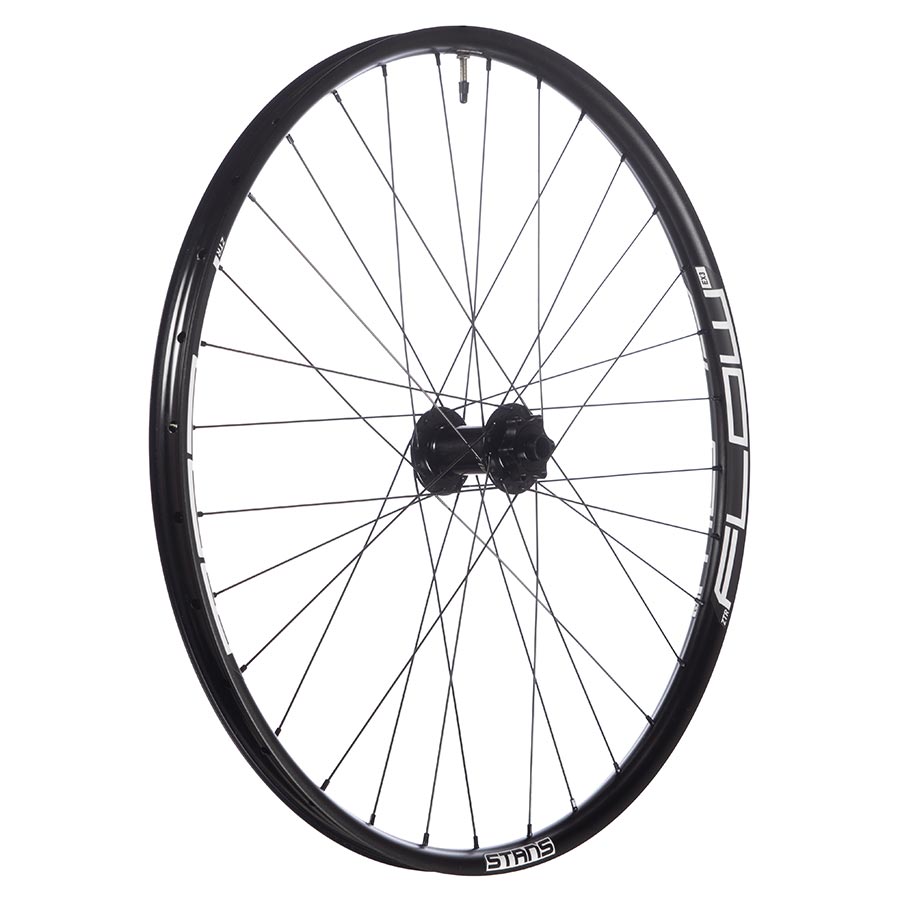 Stans No Tubes Flow EX3 mountain bike wheels, front 27.5-inch, 32-hole, 15mm thru-axle, Boost, 6-bolt disc mount