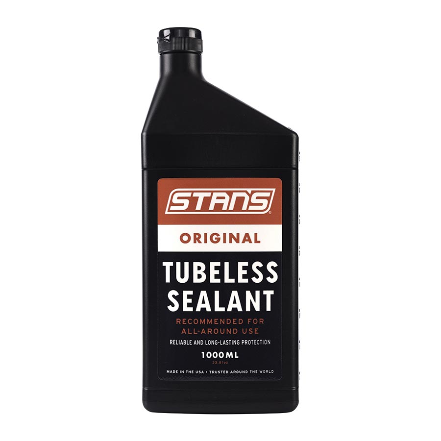Six 60ml bottles of Stans No Tubes tubeless tire sealant for tubeless bicycle tires.