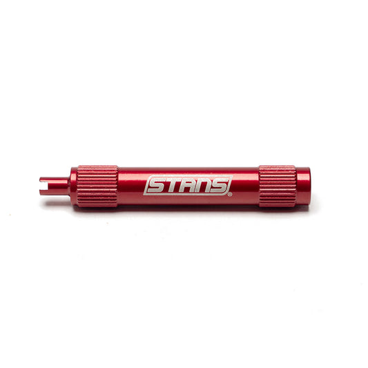 Stans No Tubes valve core tool for tubeless bike tires, compact and durable tubeless accessories tool in black.