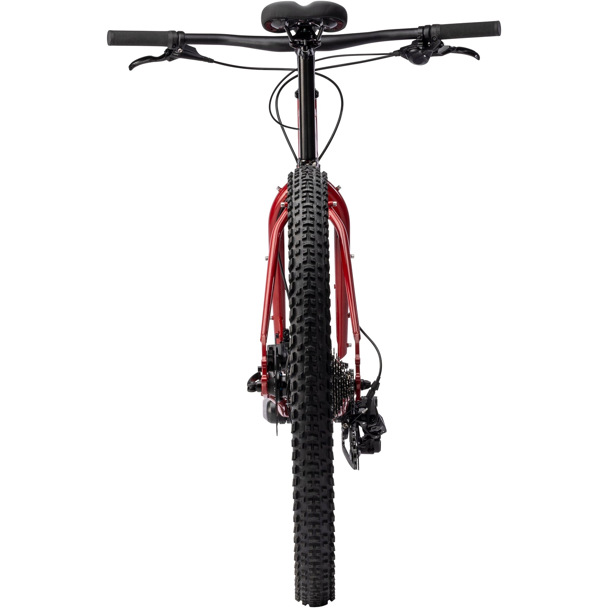 Surly Bridge Club gravel bike in lingering cranberry color, featuring a 27.5-inch frame and rugged design for off-road cycling.