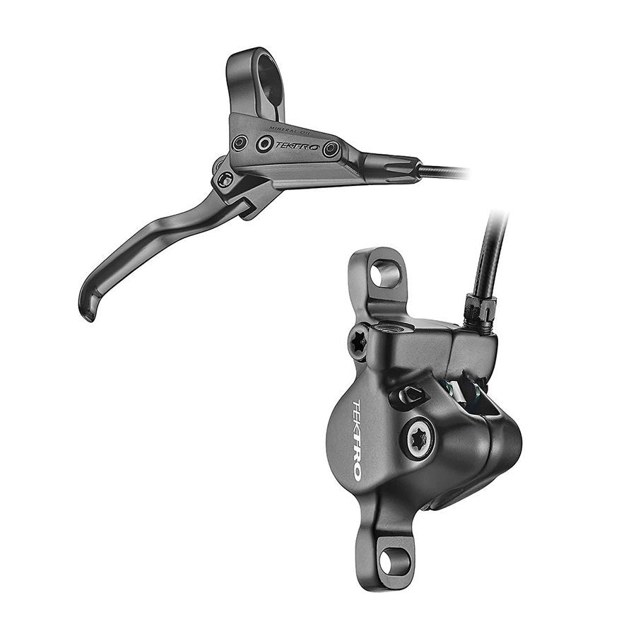 Tektro HD-M280 MTB hydraulic disc brake front post-mount, black, lightweight, includes brake caliper and hardware, not disc included