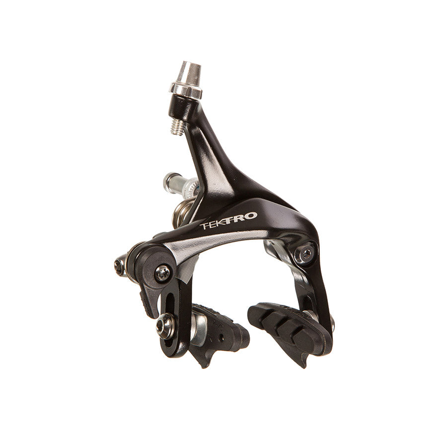Tektro R313 road caliper brakes with front reach 39-52mm, black color, lightweight 180g, suitable for road bikes.