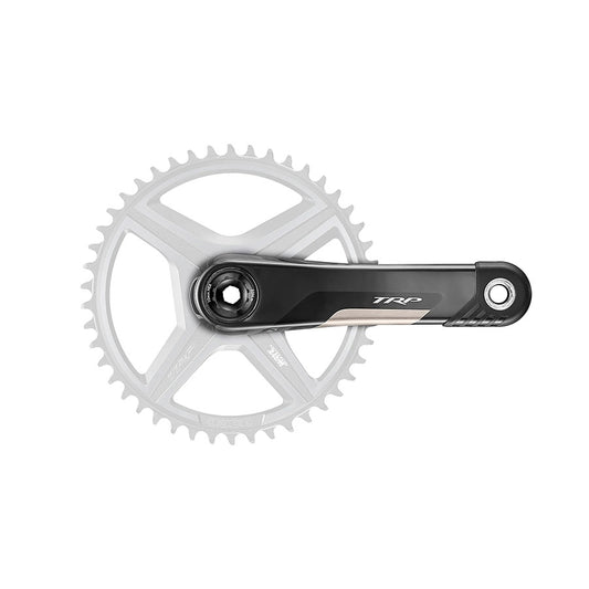 TRP VISTAR CK-G8000 road and track crankset in black with 165mm crank arms and disc compatibility.