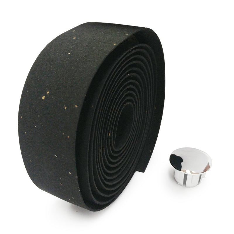 Velo handlebar tape in black with gel padding, designed for bike handlebars for a comfortable grip.