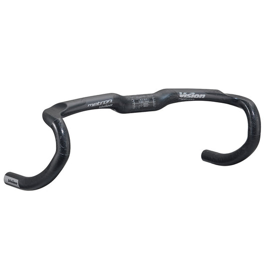 Vision Metron 4D road drop handlebars with 31.8mm diameter, black finish, 440mm width, 125mm drop, and 80mm reach.