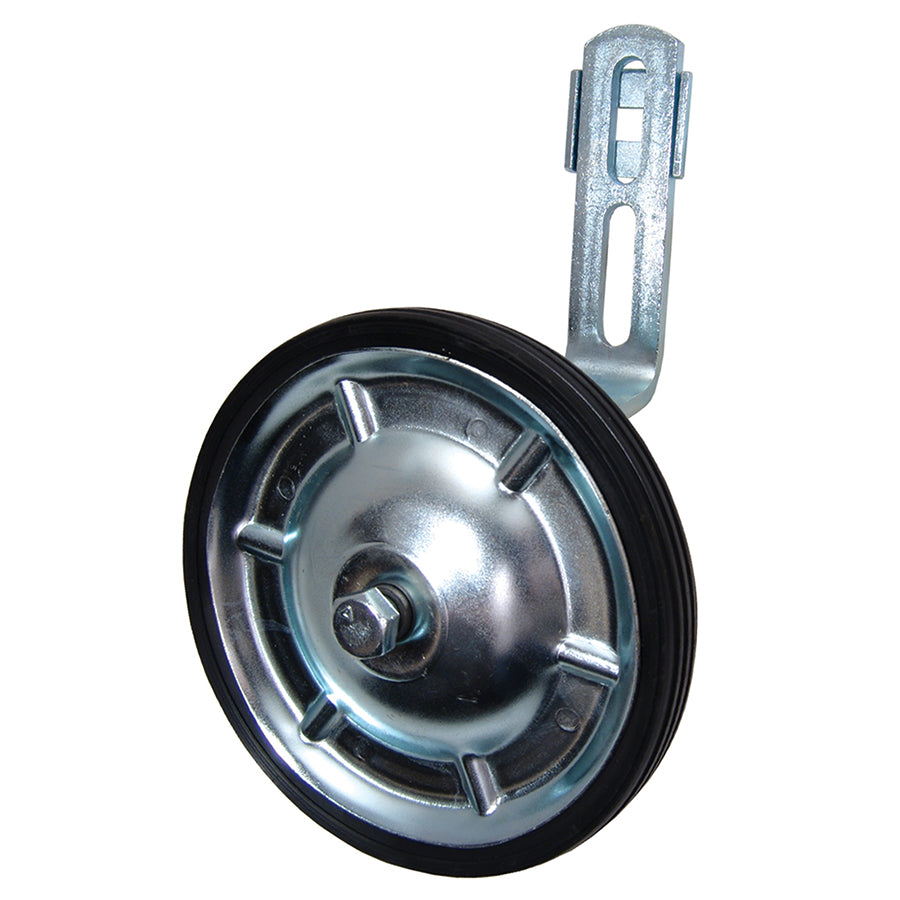 Wald Training Wheel 252 for bicycles, steel construction, suitable for 16 to 20-inch bikes, provides stability for beginner riders.