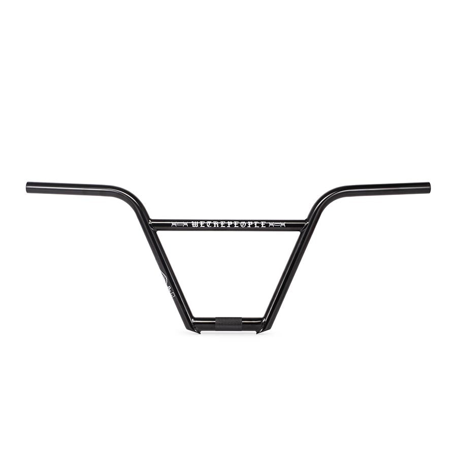 Black WeThePeople Pathfinder BMX handlebars with 29-inch rise and 22.2mm diameter, designed for durability and style.