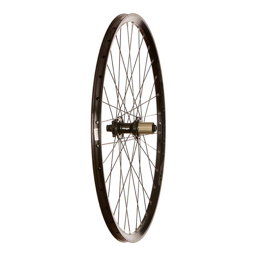 Sun Helix TR27 SL SRC 700C wheel with 32-spoke alloy rim, 12mm thru-axle, 100mm disc, and 6-bolt rotor mounting.